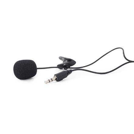 MICROFON GEMBIRD, suport tip lavaliera, conector Jack 3.5 mm, negru, "MIC-C-01" (timbru verde 0.03 lei)