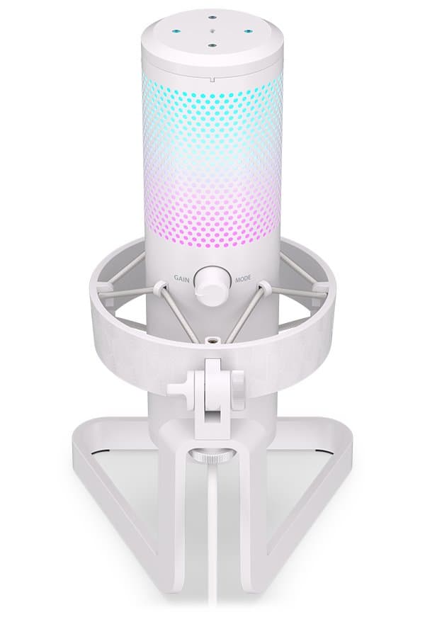 Endorfy streamovací mikrofon  AXIS Streaming OWH / RGB efekt / stojánek / USB / bílý