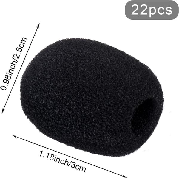 Mikrofonskum Svart 22-pack AWAVM