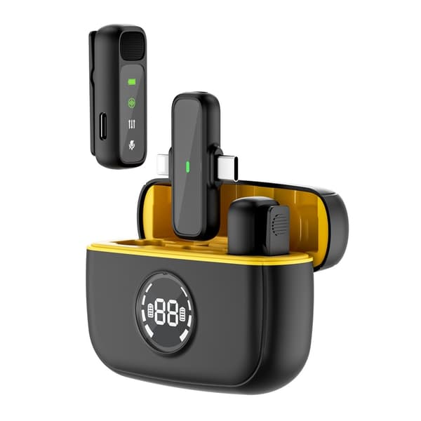 2i1 trådlös Minimikrofon Lighting + USB-C-kontakt, brusreducering WIWU-WM003