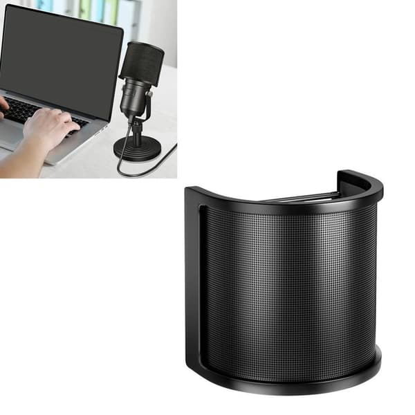 Mic Pop Filter 3-kerroksinen kompakti U-muotoinen mikrofoni Pop Shield tuulilasi puhuvan laulun tallentamiseen