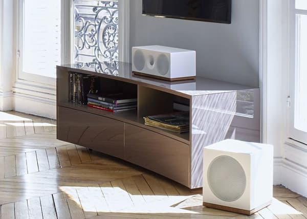 TANGENT Spectrum XSW-8 subwoofer - Satinvit - 90W - 8" - Kabelansluten