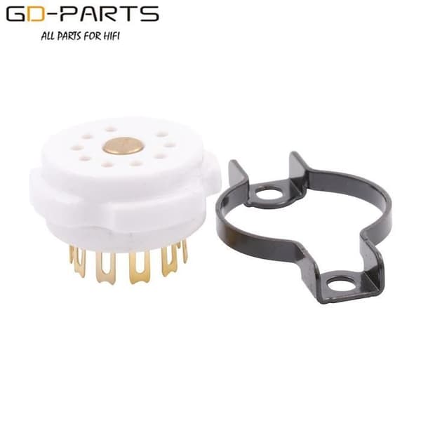 EIZZ 9Pin Miniature Tube Keramiska Sockel Baser för 12AX7 6922 EL84 ECC82 ECC81 12AT7 Hifi Amp [A587CA0]