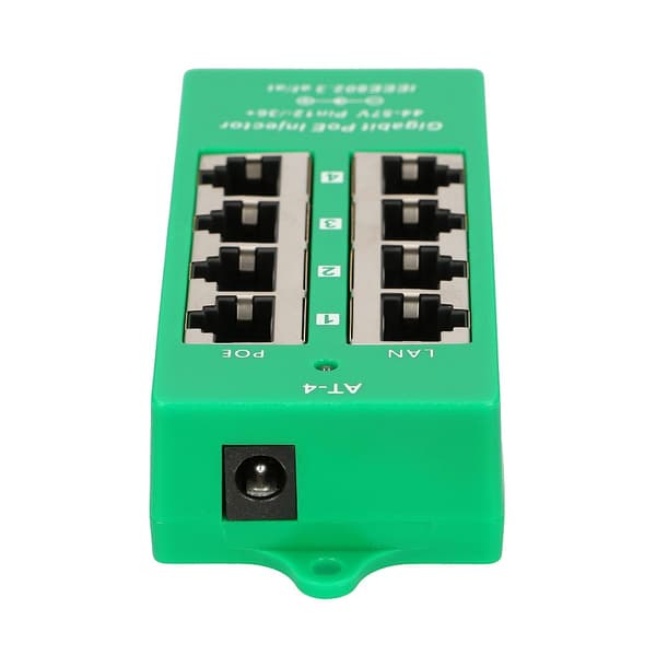 Extralink 4 Portowy | Gigabit PoE Injector | Aktiivinen, 4 Gigabit 802.3at/af -porttia, tila A