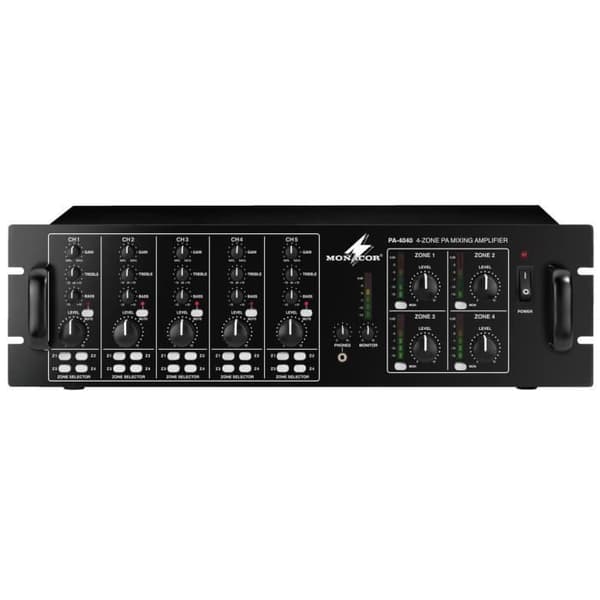4-kanals mono förstärkare-mixer