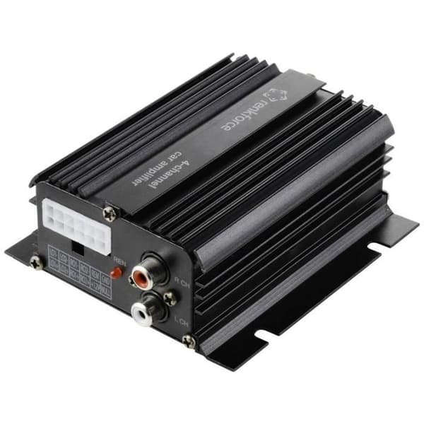 Renkforce RF-CMP-204 4-kanals 200 W bilförstärkare Bluetooth®/USB ljuduppspelning, volym/bas/diskantjustering
