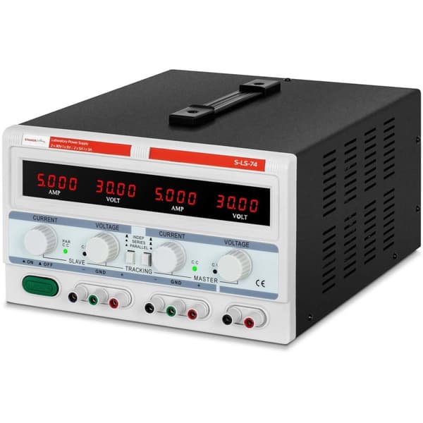 Laboratorieservice strømforsyning 3 kanaler 0-30 V 0-5 A DC
