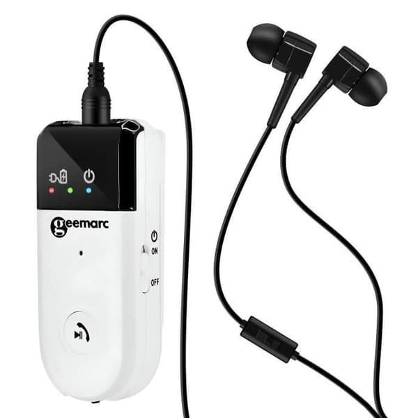 30dB Bluetooth lyssningsförstärkare för TV PC Telefon med mikrofon Geemarc Vit