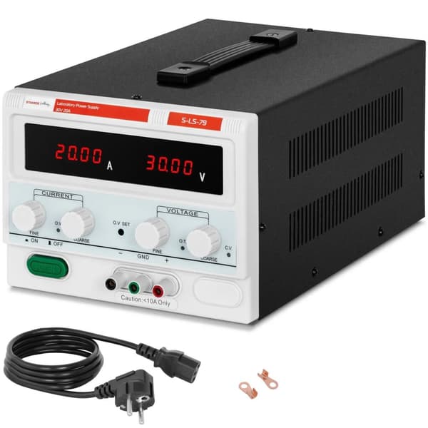 Laboratorie LED service strømforsyning 0-30 V 0-20 A 600 W