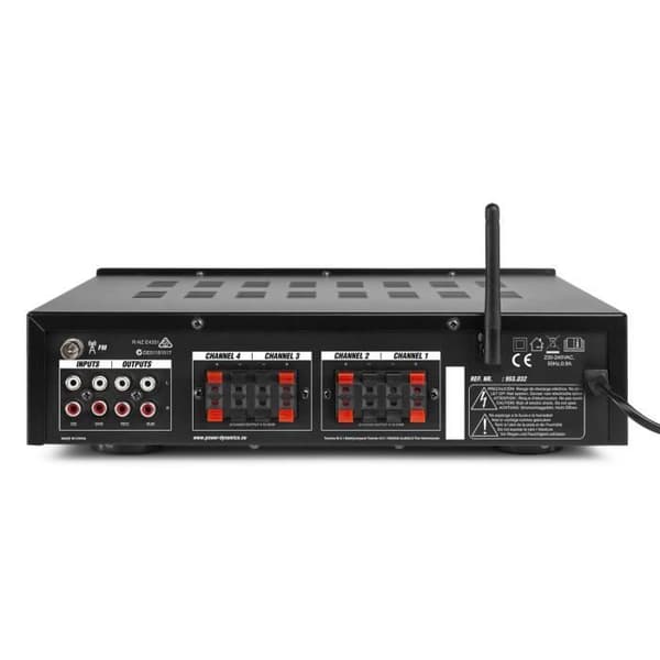 Ljudförstärkare 4 zoner POWER DYNAMICS PV240BT - 400W - Trådlös teknik 4.2 BT