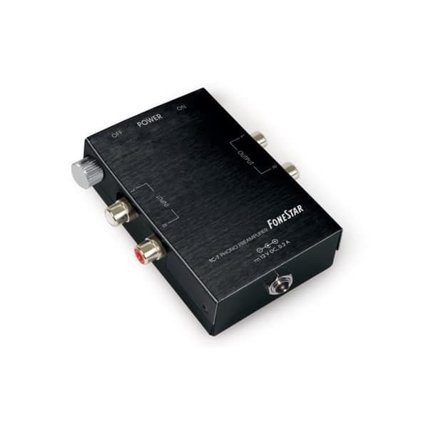 RIAA-förstärkare - FONESTAR - 22089-DI - Svart - 75 x 30 x 95 mm - 0,2 kg