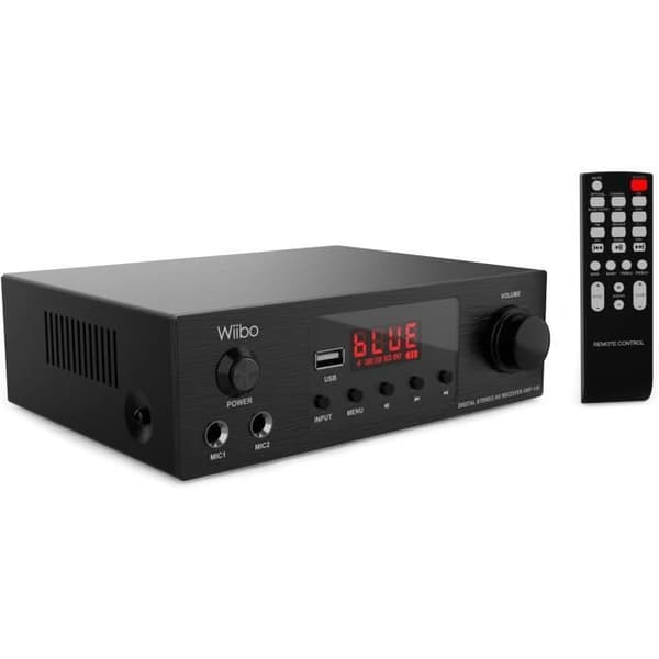 Bluetooth-förstärkare - Wiibo - 100W - USB - Mikrofon - MP3-spelare - FM-radio