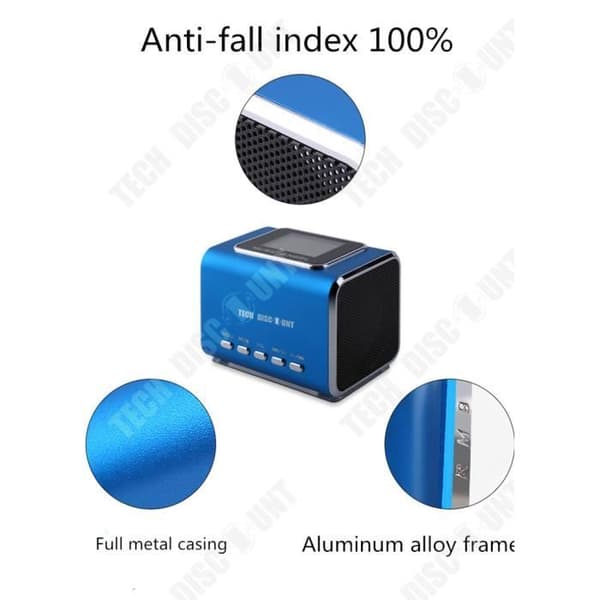 TD® mini bluetooth-högtalare bärbart usb-uttag för pc inbyggd trådbunden klocka musik ängel digital stereo tf-kort musik