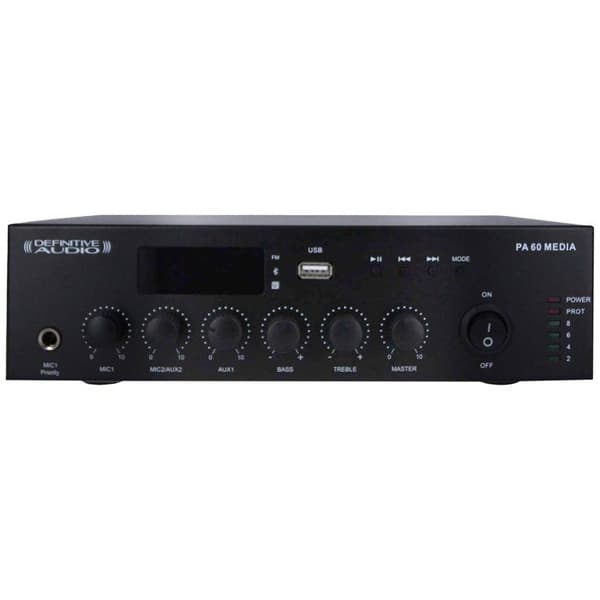 Definitiv Audio PA 60 MEDIA Ampli-preamplifier 100V Offentlig Adress