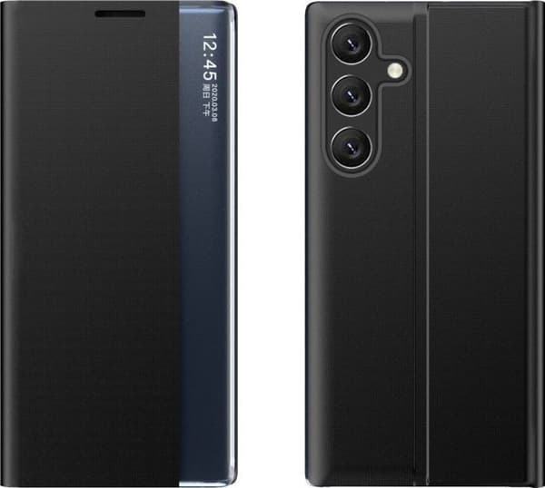 Hurtel Ny Sömn Look Ãtui för Samsung Galaxy A24 4G med stöd med lock, svart