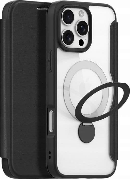 Dux ducis Coque Skin X Pro för iPhone 16 Pro Max med MagSafe, flik och stativ - svart