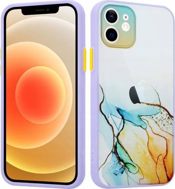 Telefontillämpning - hör förstärka Maxximus MX AQUARELLE IPHONE XS MAX GUL-BLÅ / GUL-MARIN