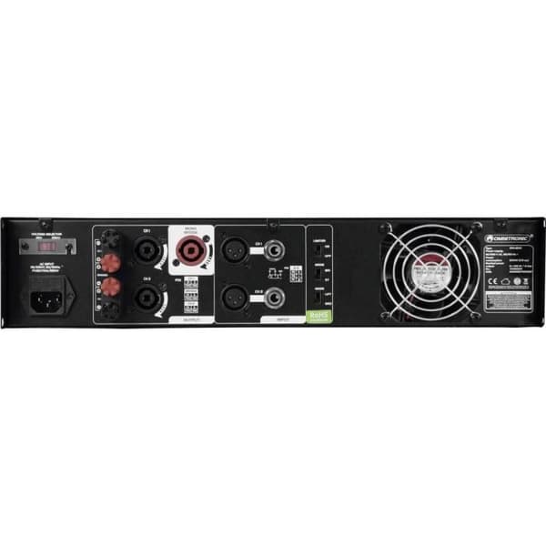 Omnitronic XPA-1200 PA-förstärkare RMS-effekt per kanal vid 4 ohm: 610 W