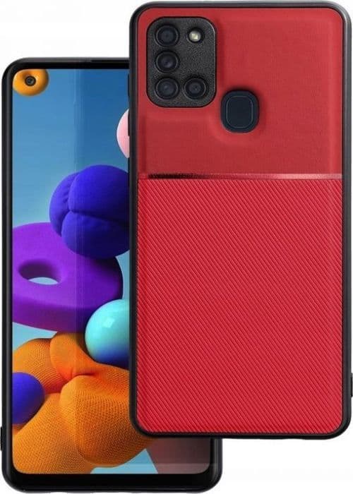 Telefontillförsel - hörselförstärkare Noname Fodral Forcell NOBLE för SAMSUNG A21s röd