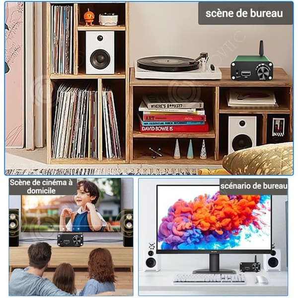 INN Förstärkare 10,8 x 7,4 x 3,5 cm 270 g 2 metoder för Bluetooth 5.3 utgångsanslutning högupplöst ljud hifi förstärkare