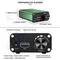 Miniatyrbild 2 av 4: INN Förstärkare 10,8 x 7,4 x 3,5 cm 270 g 2 metoder för Bluetooth 5.3 utgångsanslutning högupplöst ljud hifi förstärkare