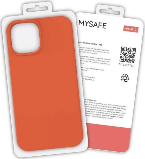 Telefontill förstärkare - lyssningsförstärkare Mysafe SILIKONSKAL IPHONE 13 ORANGE LÅDA
