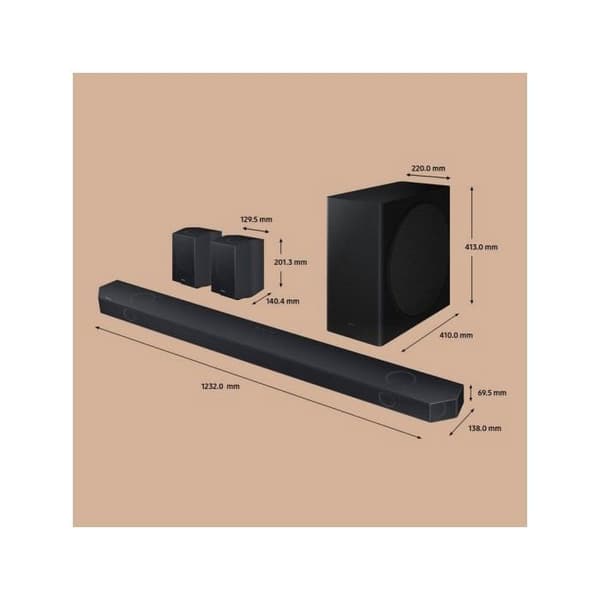 Samsung HW-Q990D/EN Ljudbar med Subwoofer 11.1.4 Kanaler Trådlös Dolby Atmos