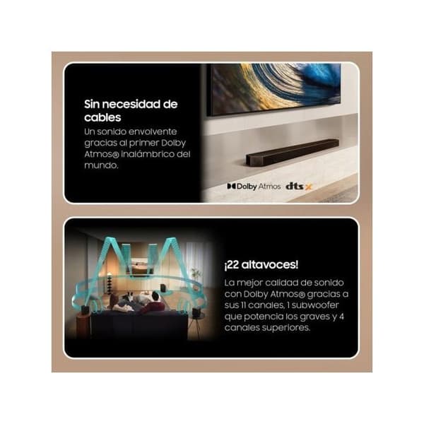 Samsung HW-Q990D/EN Ljudbar med Subwoofer 11.1.4 Kanaler Trådlös Dolby Atmos