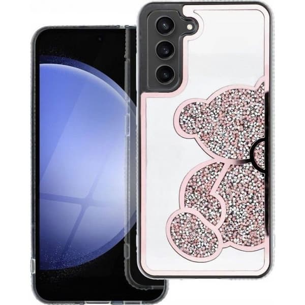 Telefonningsförstärkare - OEM-lyssnarfodral TEDDY BEAR för SAMSUNG A53 rosa