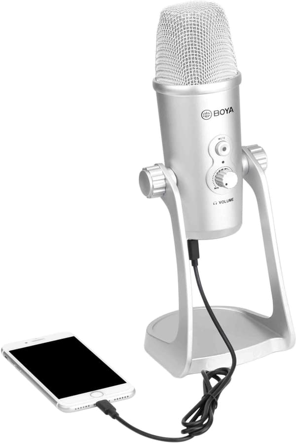 Boya Microfon USB Studio Condensator, Stereo (USB Type-C, Lightning si USB-A) "BY-PM700SP" (timbru verde 0.18 lei)