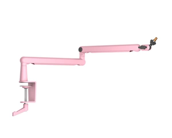 Low-Profile Boom Arm Stand - Lyserød Mikrofonstativ