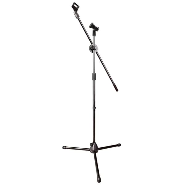 Mikrofoniteline, korkeussäädettävä 93-147 cm, kevyt ja kannettava,musta
