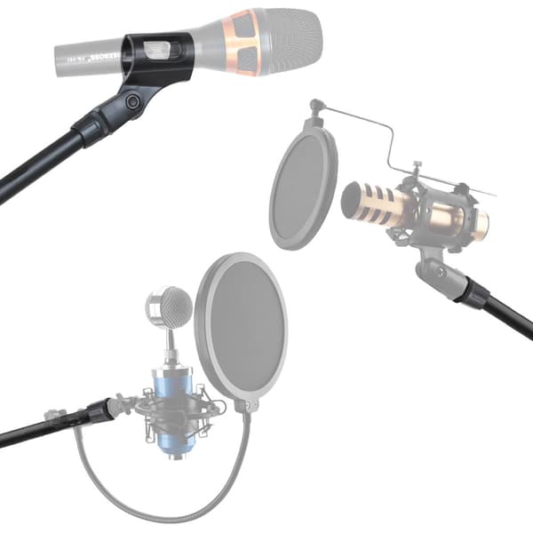 Mikrofonstativ, trebensgolvstöd, liveframträdandemikrofonfäste