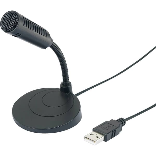 Renkforce UM-80 Svanhals USB-mikrofon Sändare signal:Sladd inkl. kabel USB Sladd