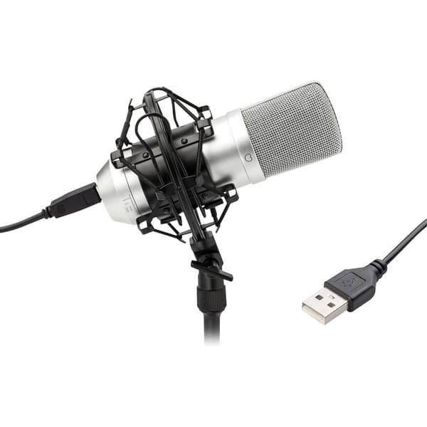 Tie Studio Condenser Mic WH USB-studiomikrofon Sändare signal:Sladd inkl. spindel, inkl. kabel USB Sladd