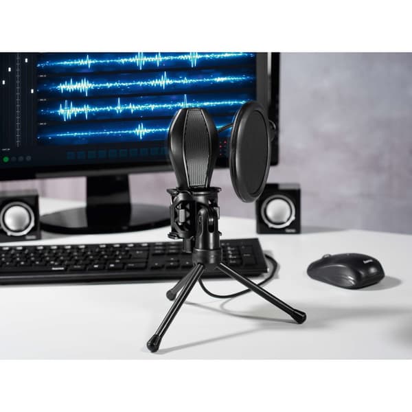 HAMA Mikrofon Stream USB Sort