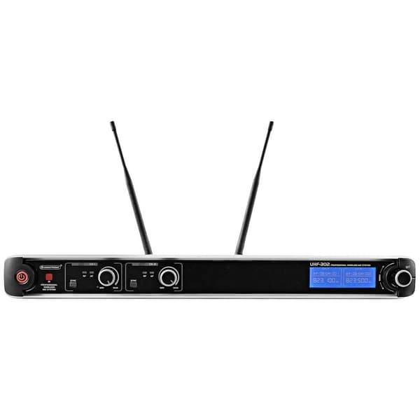 Omnitronic UHF-302 Hand Mikrofon-set Sändare signal:Trådlös Metallhölje Trådlös