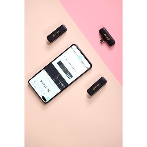 Trådløst mikrofonsystem x2 BY-WM3 med lightningstik