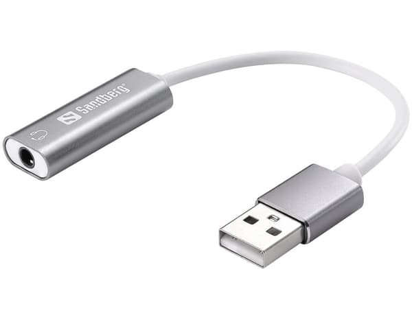 Sandberg Headset USB konverter, konverter 4 pin 3,5 mm stik til USB
