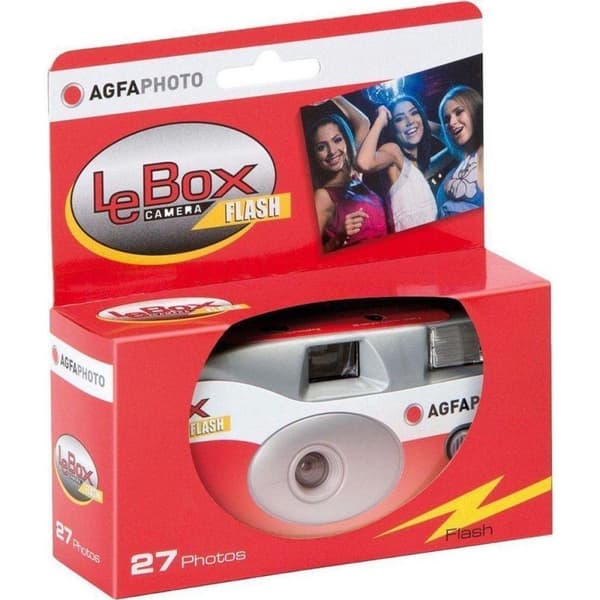 AgfaPhoto LeBox engangskamera med blitz til 27 billeder