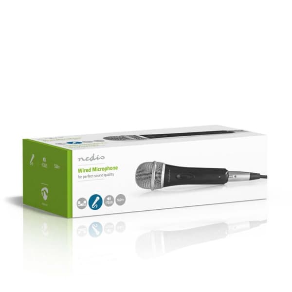 Nedis MPWD50BK trådbunden mikrofonkänslighet -72 dB +/-3 dB 50 Hz - 15 Khz 5,0 m
