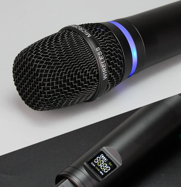 INF 2-pack Trådlös Mikrofon Bluetooth Reverb Svart