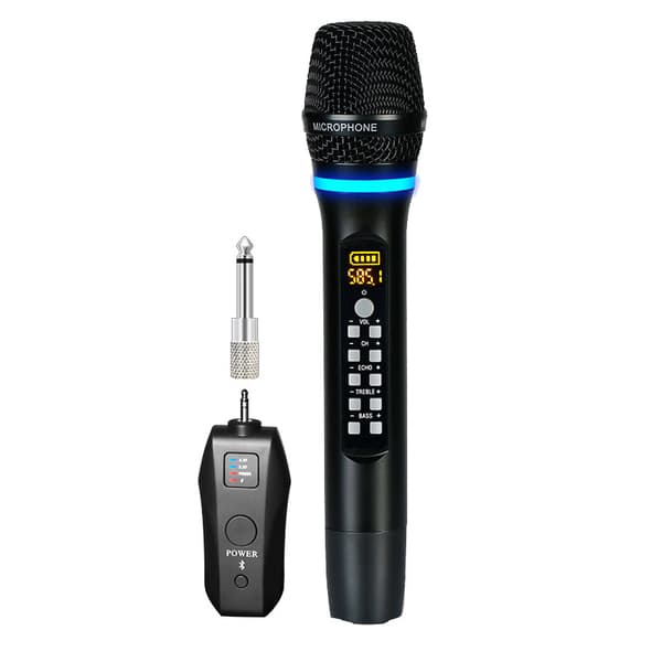 2-pakke trådløs mikrofon Bluetooth-reverb med Android-portkabel 3,5 mm plugg Flerfarget