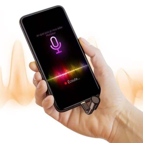 Mikrofon USB-C Brusreducering Svart Mikrofon