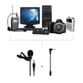 Miniatyrbild 3 av 4: Lavalier Mikrofon för PC 3,5 mm Audio Jack Clip-on kondensatormikrofon med adapter för Skype, iPhone, Android etc - Svart