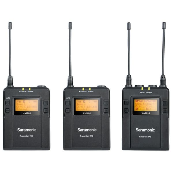 Saramonic Trådløst Videokamera Mikrofonsystem Uwmic9 Tx9+tx9+rx9 Sort