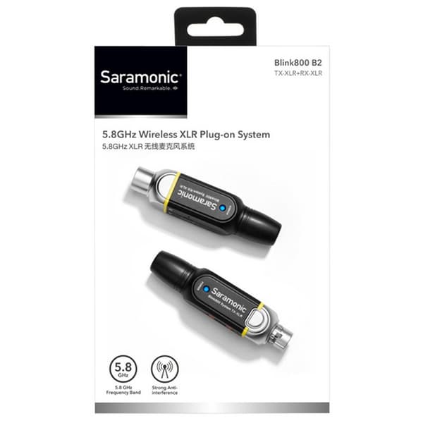 Saramonic Trådløst Videokamera Mikrofonsystem Blink 800 B2 Xlr 5.8ghz Sort