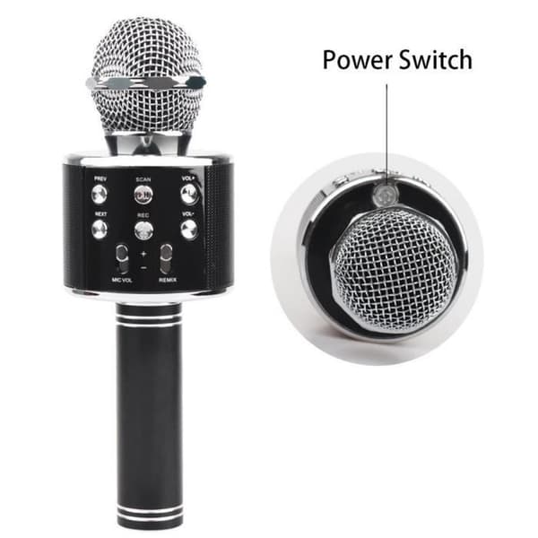 WS-858 Bärbar trådlös mikrofon - WS-858 - BT HIFI-högtalare - Uppladdningsbart Li-batteri