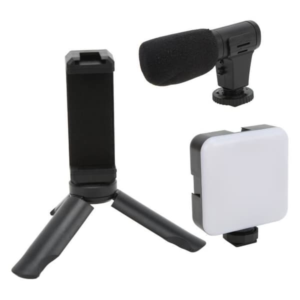 Garosa Video Shooting Kit för Vlogging Professionell Smartphone Vlogg Shooting Kit med mikrofonljus