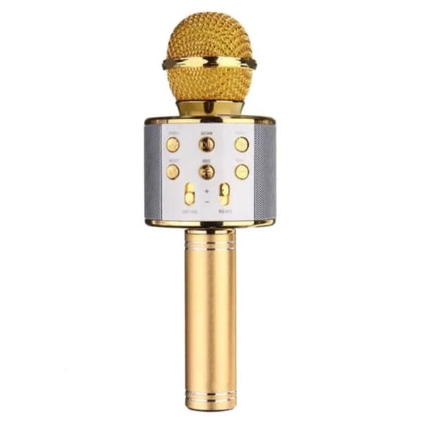 Bluetooth trådlös mikrofon Karaoke Högtalare Musikspelare KTV Sångmikrofon Handhållen mikrofon 1800Mah
